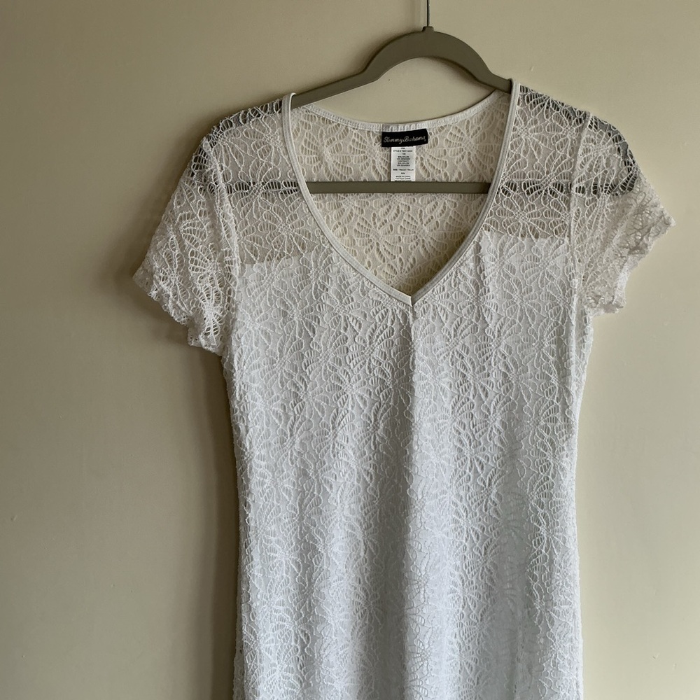 White Lace Maxi Dress Tommy Bahama Women’s M Elegant Beach Resort Romantic Boho - Picture 5 of 10